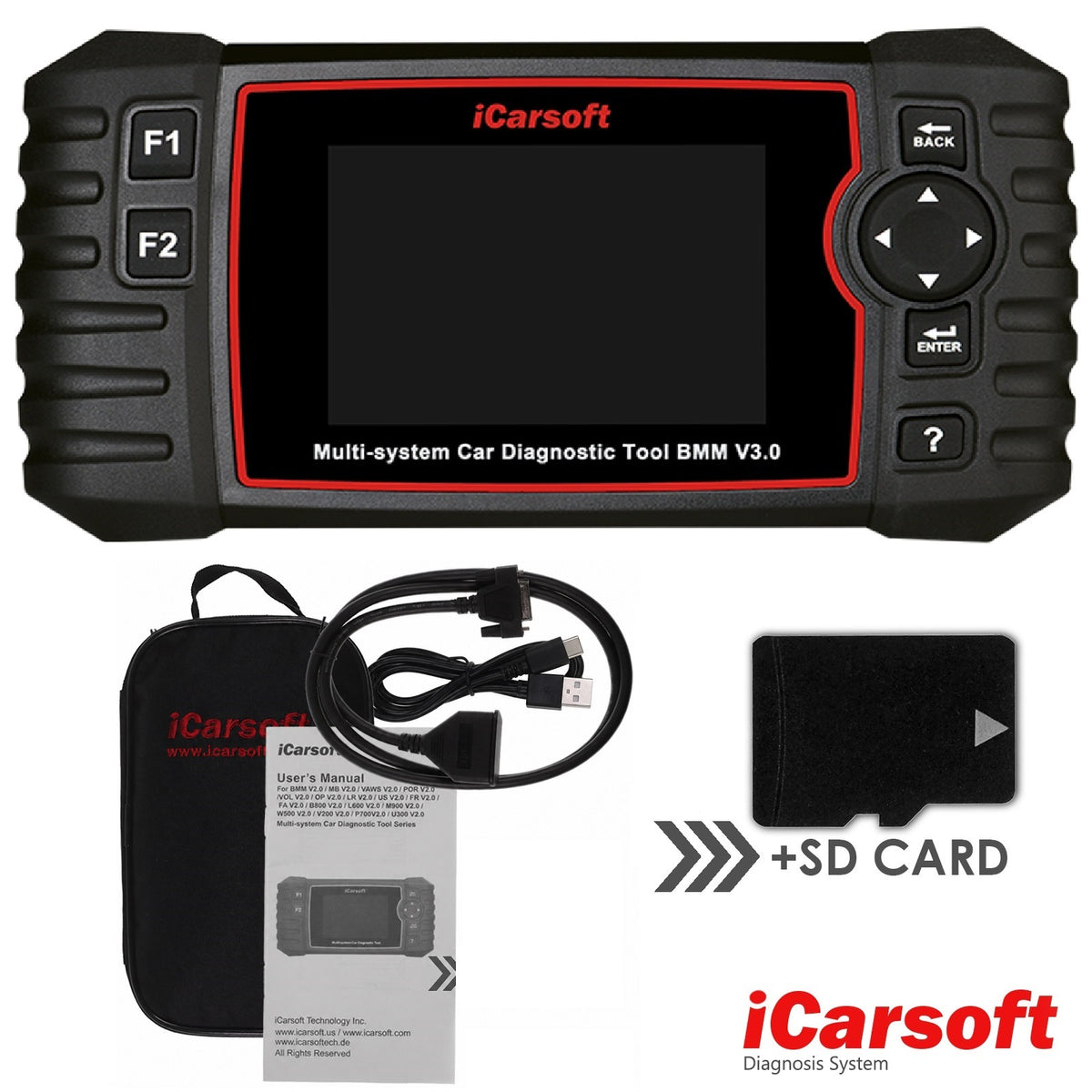 DIAGNOSEGERÄT iCARSOFT BMM V3.0 für BMW MINI OBD Scanner Online Updates DEUTSCH