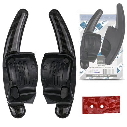 BRANDT Schaltwippen Verlängerung SET Carbon Optik kompatibel mit SEAT LEON II 1P TOLEDO III 5P ALTEA ALHAMBRA II 7N
