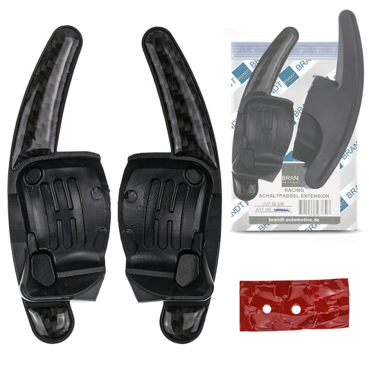 BRANDT Schaltwippen Verlängerung SET Carbon Optik kompatibel mit SEAT LEON II 1P TOLEDO III 5P ALTEA ALHAMBRA II 7N