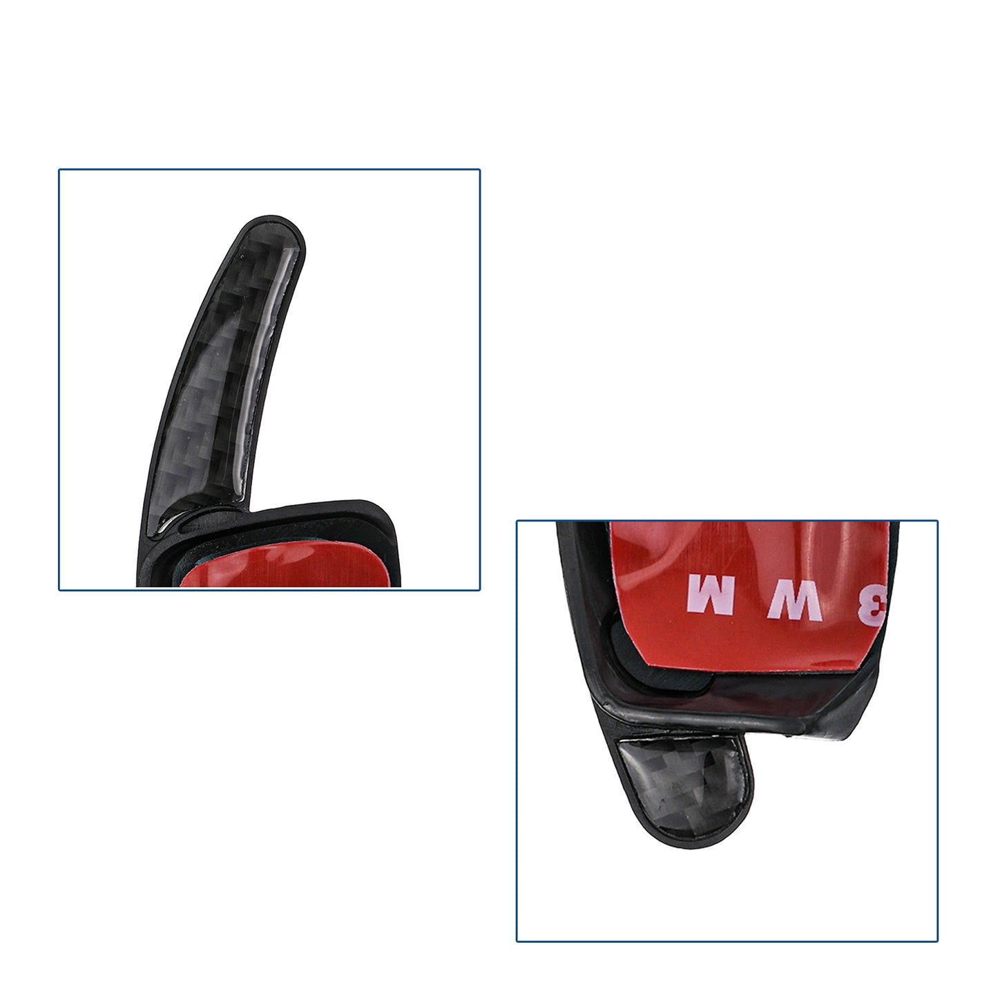 BRANDT Schaltwippen Verlängerung SET CARBON LOOK kompatibel mit VW AMAROK I ARTEON CADDY IV V GOLF 6 7 T6 T7 PASSAT B8 3G POLO 5 6 SHARAN II Tiptronic