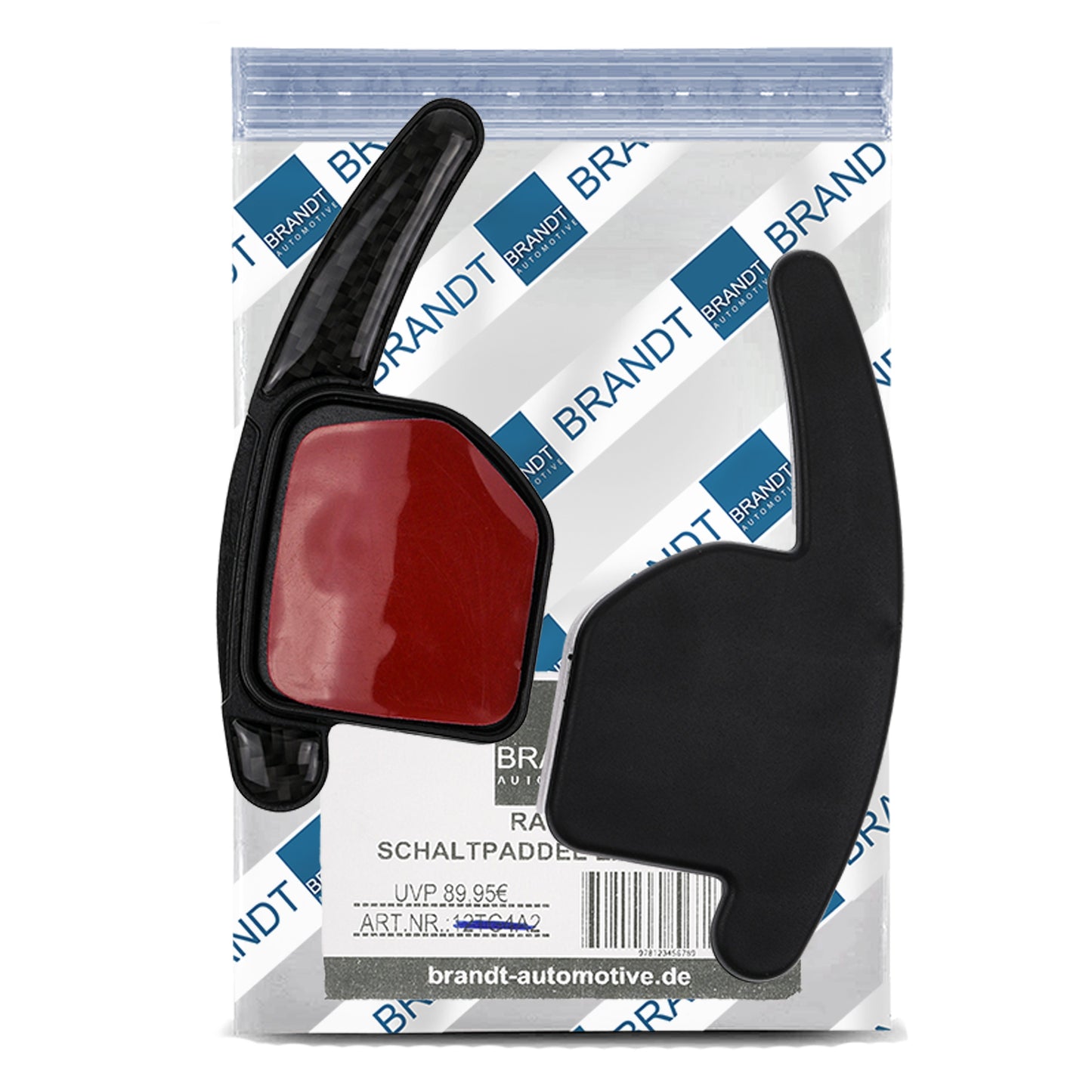 BRANDT Schaltwippen Carbon Look kompatibel mit AUDI A3 S3 8P 04-13 RS3 11-12 A4 S4 B7 04-08 Schaltpaddel Paddel Aufsatz Drucktaster Wippenschalter