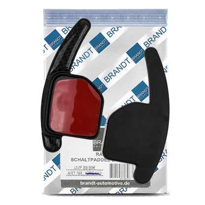 BRANDT Schaltwippen Carbon Look kompatibel mit AUDI A3 S3 8P 04-13 RS3 11-12 A4 S4 B7 04-08 Schaltpaddel Paddel Aufsatz Drucktaster Wippenschalter