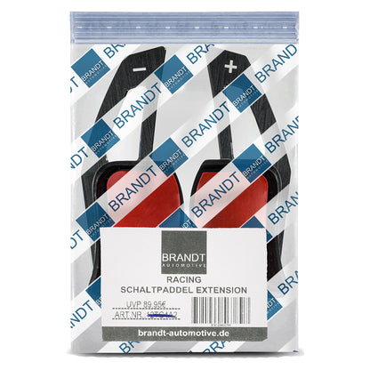 BRANDT Schaltwippen Verlängerung SET ALU SCHWARZ kompatibel mit SEAT LEON II 1P TOLEDO III 5P ALTEA ALHAMBRA II 7N