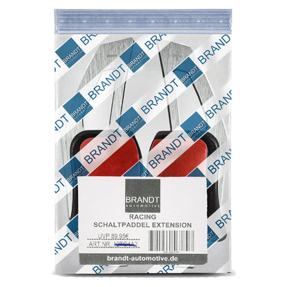 BRANDT Schaltwippen Verlängerung SET ALU SILBER kompatibel mit SEAT LEON II 1P TOLEDO III 5P ALTEA ALHAMBRA II 7N