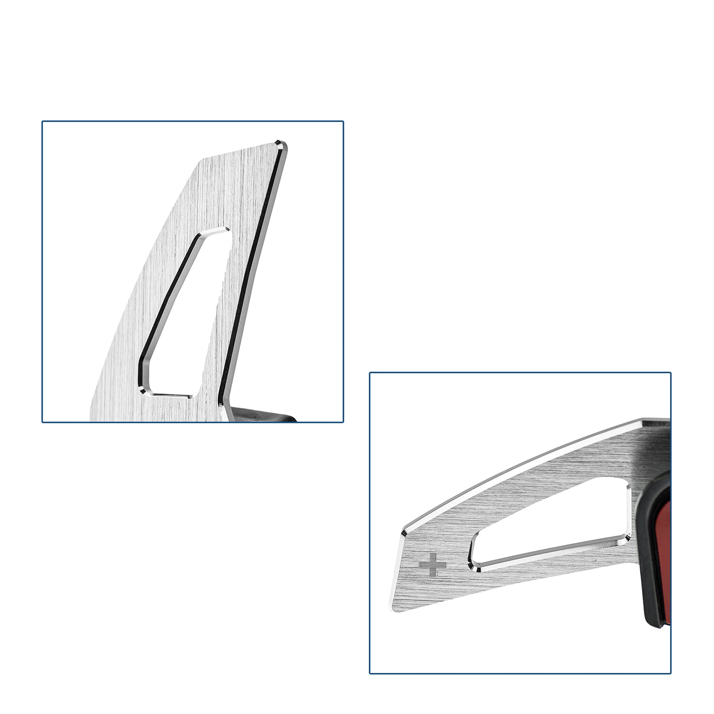 BRANDT Schaltwippen Verlängerung SET ALU SILBER kompatibel mit SEAT LEON II 1P TOLEDO III 5P ALTEA ALHAMBRA II 7N