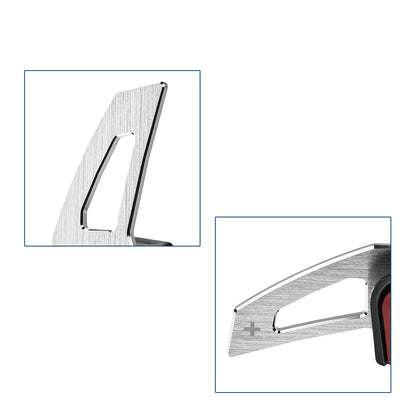 BRANDT Schaltwippen Verlängerung SET ALU SILBER kompatibel mit SEAT LEON II 1P TOLEDO III 5P ALTEA ALHAMBRA II 7N