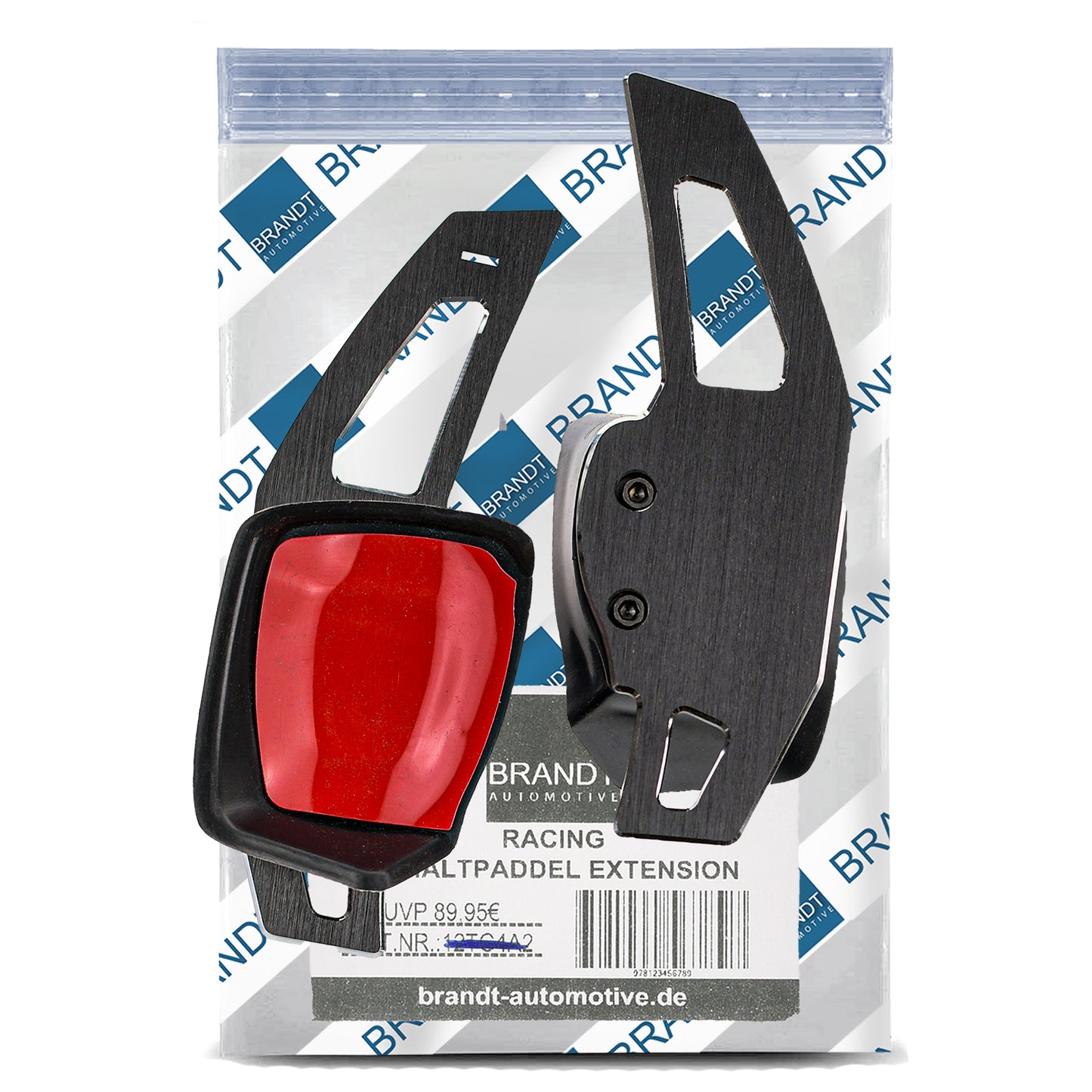BRANDT Schaltwippen Verlängerung SET ALU SCHWARZ kompatibel mit VW AMAROK I ARTEON CADDY IV V GOLF 6 7 T6 T7 PASSAT B8 3G POLO 5 6 SHARAN II