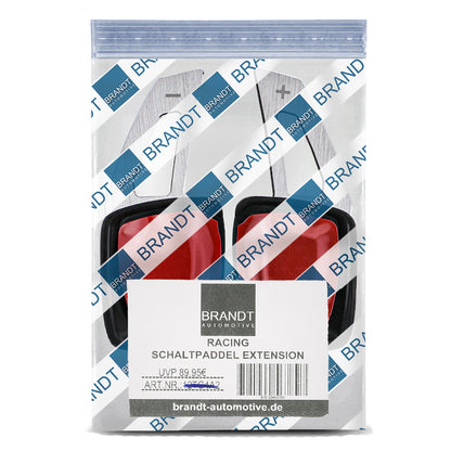 BRANDT Schaltwippen Verlängerung SET ALU SILBER kompatibel mit VW AMAROK I ARTEON CADDY IV V GOLF 6 7 T6 T7 PASSAT B8 3G POLO 5 6 SHARAN II