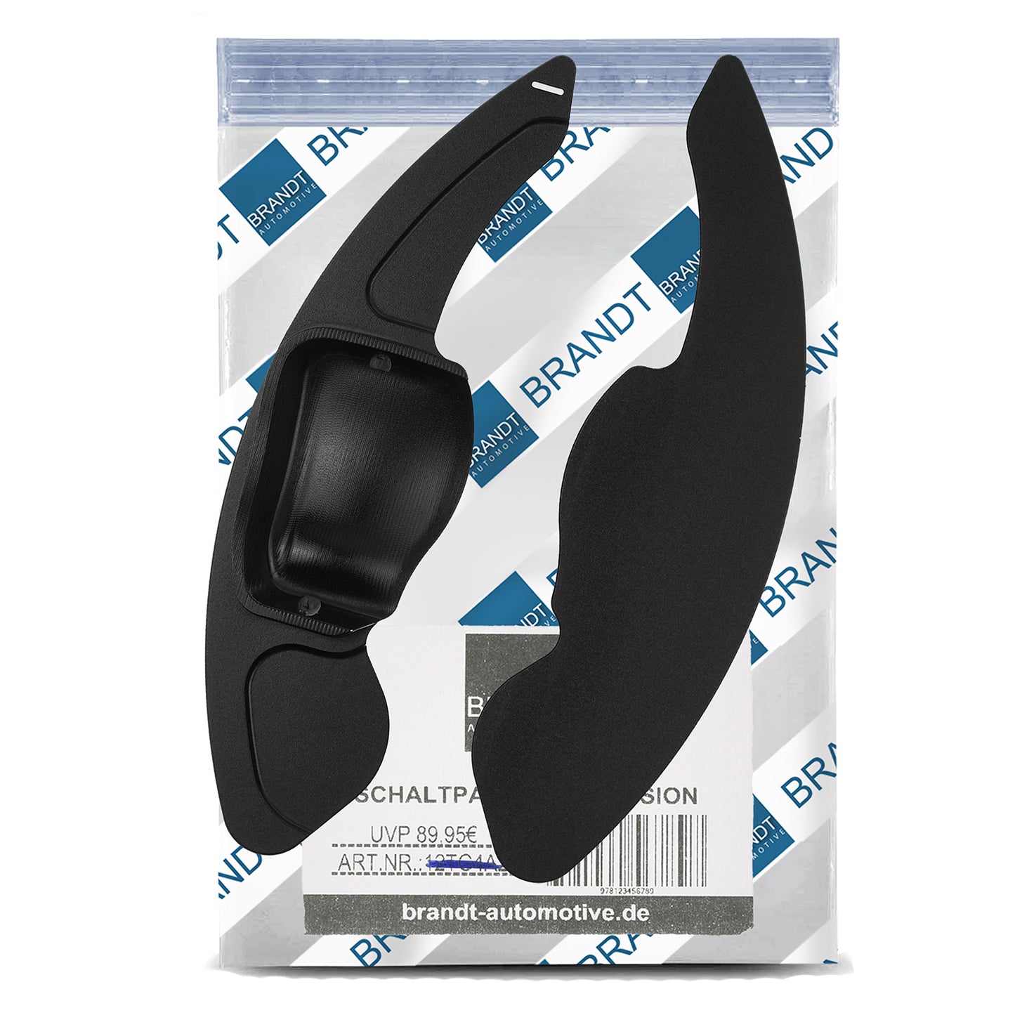 BRANDT Schaltwippen Verlängerung SET Aluminium SCHWARZ kompatibel mit SEAT LEON II 1P TOLEDO III 5P ALTEA ALHAMBRA II 7N