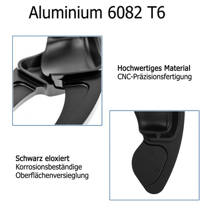 BRANDT Schaltwippen Verlängerung SET Aluminium SCHWARZ kompatibel mit SEAT LEON II 1P TOLEDO III 5P ALTEA ALHAMBRA II 7N