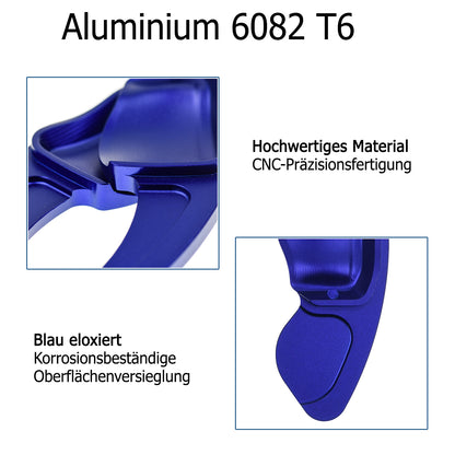 BRANDT Schaltwippen Verlängerung SET Aluminium BLAU kompatibel mit SEAT LEON II 1P TOLEDO III 5P ALTEA ALHAMBRA II 7N