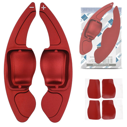 BRANDT Schaltwippen Verlängerung SET Aluminium ROT kompatibel mit SEAT LEON II 1P TOLEDO III 5P ALTEA ALHAMBRA II 7N