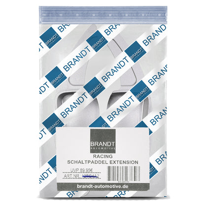 BRANDT Schaltwippen Verlängerung SET Aluminium SILBER kompatibel mit SEAT LEON II 1P TOLEDO III 5P ALTEA ALHAMBRA II 7N
