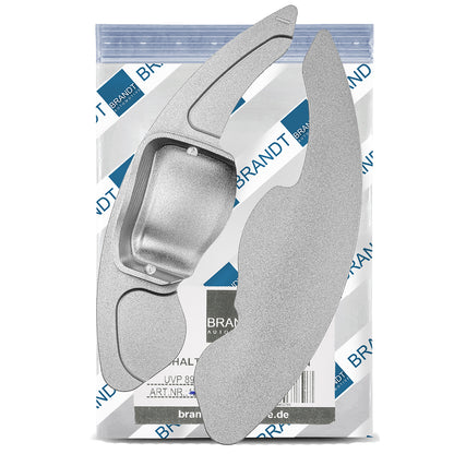 BRANDT Schaltwippen Verlängerung SET Aluminium SILBER kompatibel mit SEAT LEON II 1P TOLEDO III 5P ALTEA ALHAMBRA II 7N