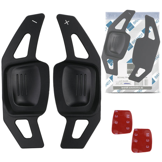 Lenkrad Schaltwippen SET ALU SCHWARZ kompatibel mit DSG VW AMAROK I ARTEON CADDY IV V GOLF 6 7 T6 T7 PASSAT B8 3G POLO 5 6 SHARAN II Tiptronic