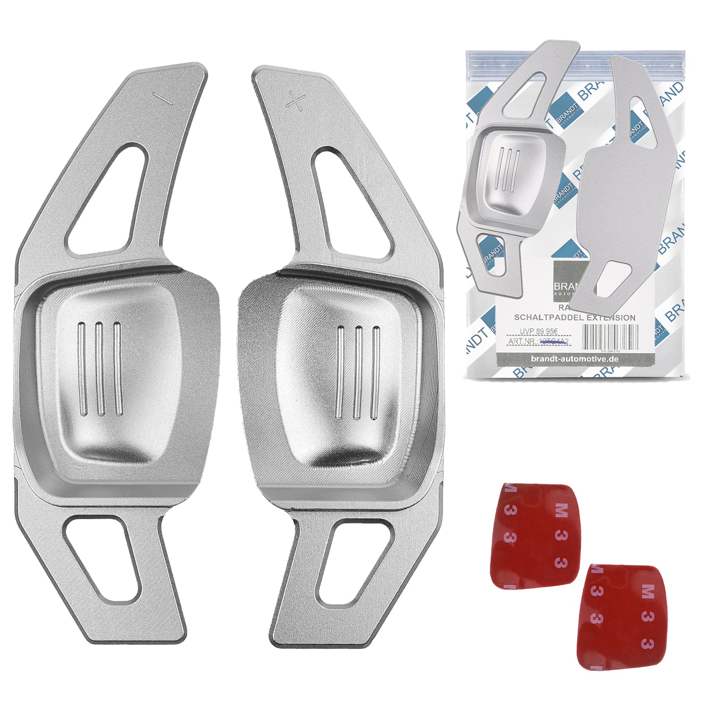 Lenkrad Schaltwippen SET ALU SILBER kompatibel mit DSG VW AMAROK I ARTEON CADDY IV V GOLF 6 7 T6 T7 PASSAT B8 3G POLO 5 6 SHARAN II Tiptronic