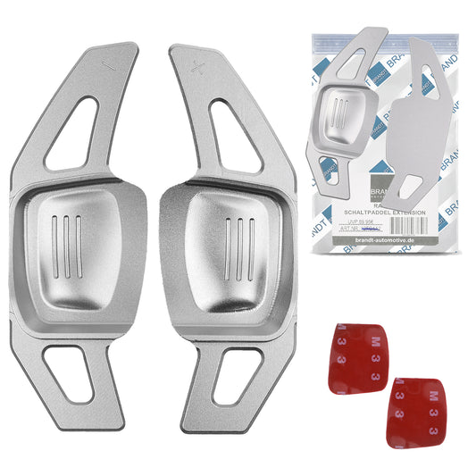 Lenkrad Schaltwippen SET ALU SILBER kompatibel mit DSG VW AMAROK I ARTEON CADDY IV V GOLF 6 7 T6 T7 PASSAT B8 3G POLO 5 6 SHARAN II Tiptronic