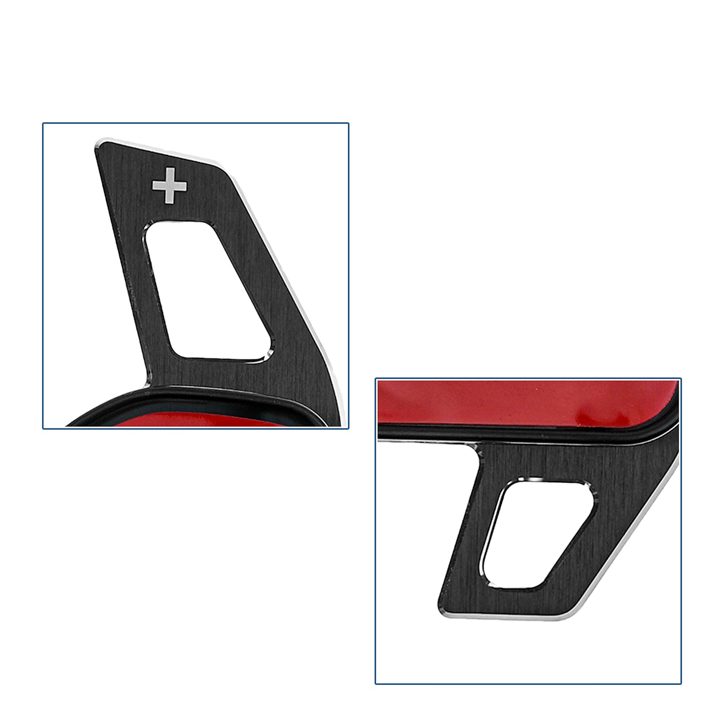 Schaltwippen ALU SCHWARZ kompatibel mit AUDI A3 S3 8P RS3 8PA A4 B7 B8 S4 A5 R S5 8T 8F A6 R S6 C6 A8 Q5 Q7 TT S TTRS SKODA FABIA 2 OCTAVIA SUPERB 2