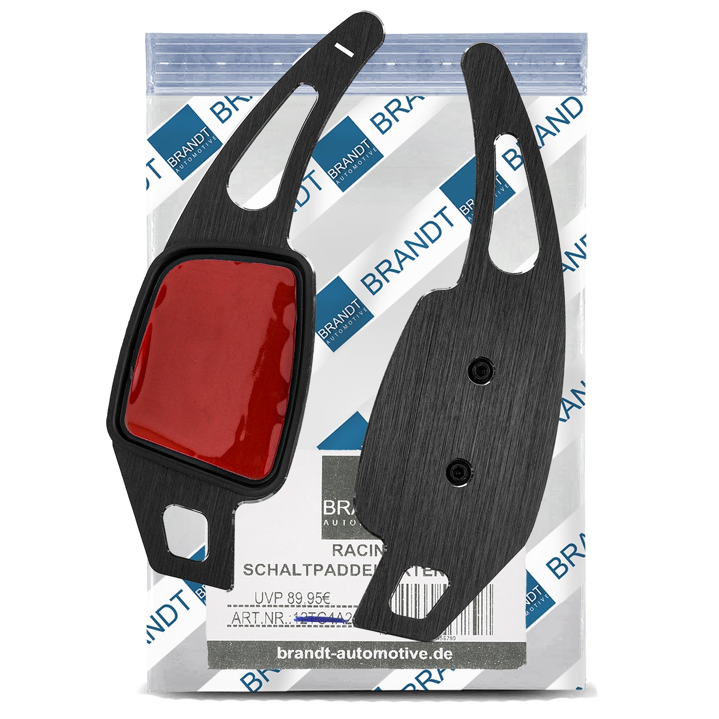 BRANDT Schaltwippen Verlängerung ALU SCHWARZ kompatibel mit AUDI A1 GB A3 8V 8Y S3 A4 B9 8W A5 S5 F5 Q2 GA SQ2 Q3 F3 Q5 SQ5 FY Q7 SQ7 SQ8 Q8 4M TT TTS