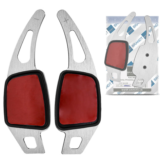 BRANDT Schaltwippen Verlängerung ALU SILBER kompatibel mit AUDI A1 GB A3 8V 8Y S3 A4 B9 8W A5 S5 F5 Q2 GA SQ2 Q3 F3 Q5 SQ5 FY Q7 SQ7 SQ8 Q8 4M TT TTS