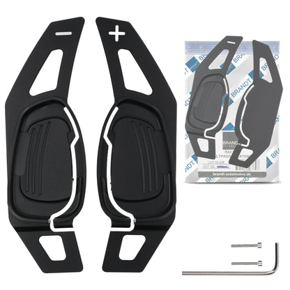Schaltwippen ALU SCHWARZ kompatibel mit AUDI S3 8V RS3 8VA A4 B8 S4 RS4 S5 8T 8F RS5 RS6 C7 RS7 RS Q3 8U SQ5 8R SEAT CUPRA ATECA LEON IV FORMENTOR KM7