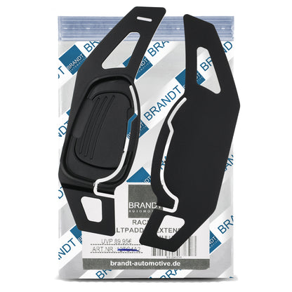 Schaltwippen ALU SCHWARZ kompatibel mit AUDI S3 8V RS3 8VA A4 B8 S4 RS4 S5 8T 8F RS5 RS6 C7 RS7 RS Q3 8U SQ5 8R SEAT CUPRA ATECA LEON IV FORMENTOR KM7