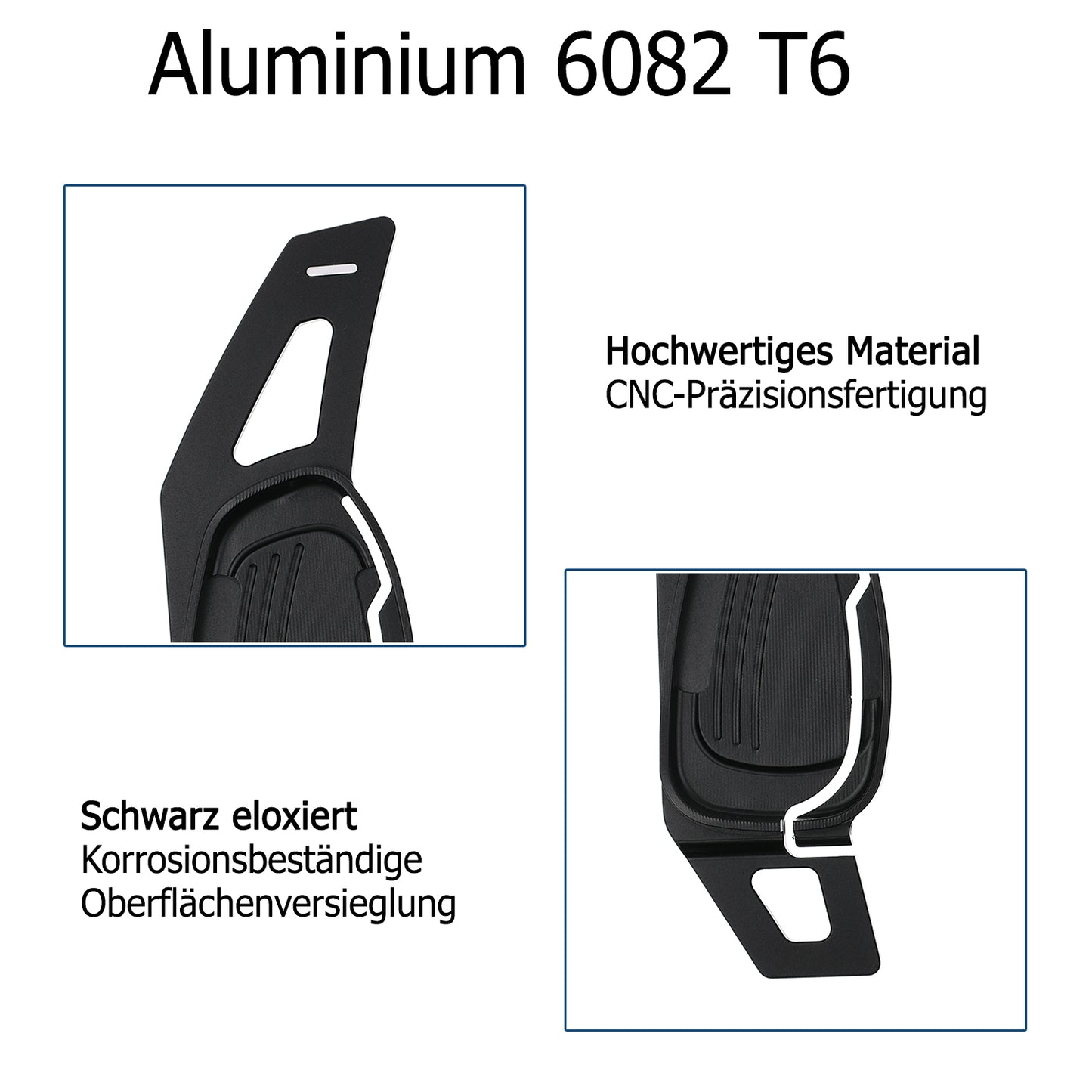 Schaltwippen ALU SCHWARZ kompatibel mit AUDI S3 8V RS3 8VA A4 B8 S4 RS4 S5 8T 8F RS5 RS6 C7 RS7 RS Q3 8U SQ5 8R SEAT CUPRA ATECA LEON IV FORMENTOR KM7