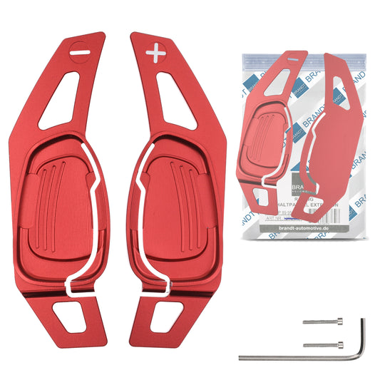 Schaltwippen ALU ROT kompatibel mit AUDI S3 8V RS3 8VA A4 B8 S4 RS4 S5 8T 8F RS5 RS6 C7 RS7 RS Q3 8U 8R SEAT CUPRA ATECA KH7 LEON IV KL FORMENTOR KM7