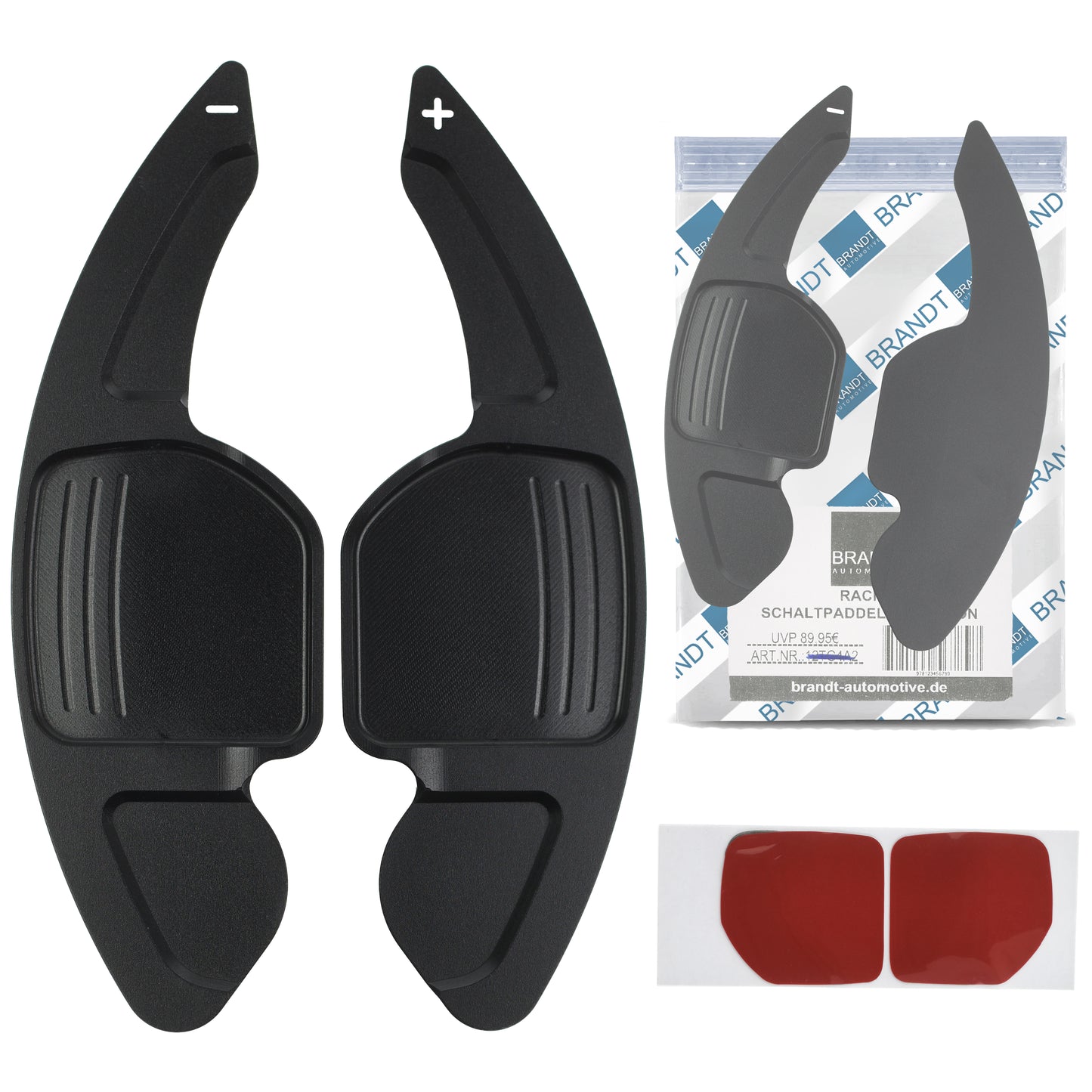 Schaltwippen ALU SCHWARZ kompatibel mit AUDI A1 8X A3 S3 8V A4 B8 R S4 A5 8T R S5 8F A6 C7 S6 RS6 A7 R S7 A8 D4 S8 Q3 8U Q5 8R SQ5 Q7 4L SEAT ALHAMBRA