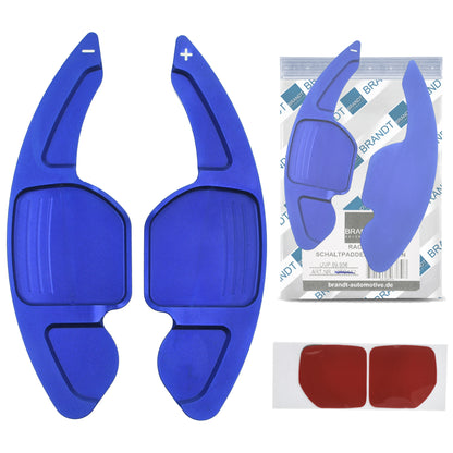 Schaltwippen ALU BLAU kompatibel mit AUDI A1 A3 S3 A4 S4 RS4 A5 S5 RS5 A6 S6 RS6 A7 S7 RS7 A8 S8 Q3 Q5 Q7 4L SEAT ALHAMBRA 2 ARONA ATECA IBIZA V LEON