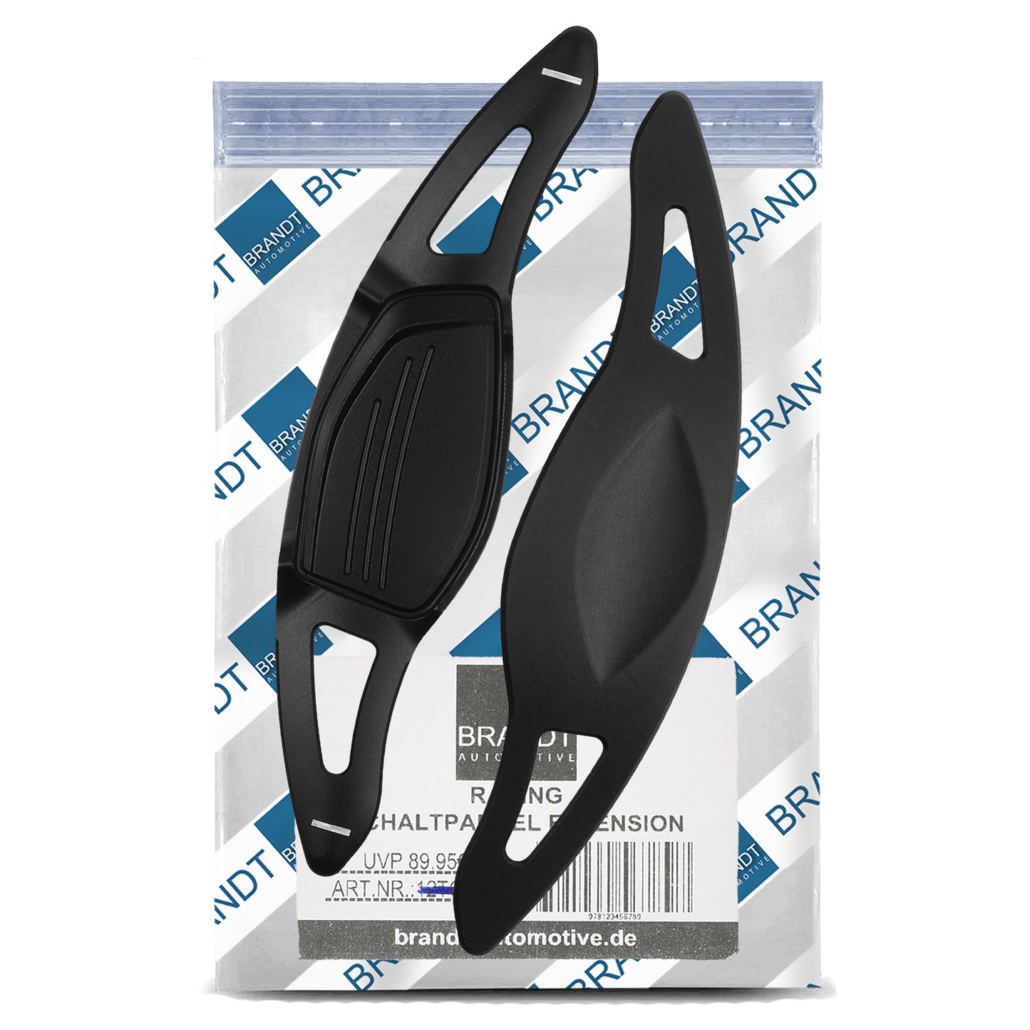 BRANDT Lenkrad Schaltwippen SET ALU SCHWARZ kompatibel mit AUDI RS3 8VA RS4 B9 RS5 F5 R8 4S RSQ3 F3 RSQ8 4M TTRS FV DSG Schaltpaddel