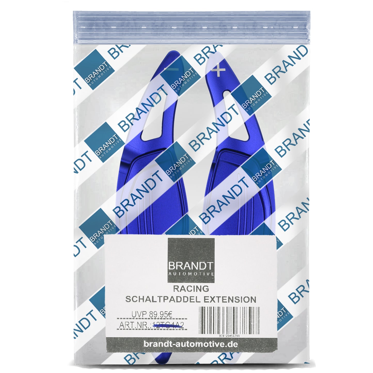 BRANDT Lenkrad Schaltwippen SET ALU BLAU kompatibel mit AUDI RS3 8VA RS4 B9 RS5 F5 R8 4S RSQ3 F3 RSQ8 4M TTRS FV DSG Schaltpaddel