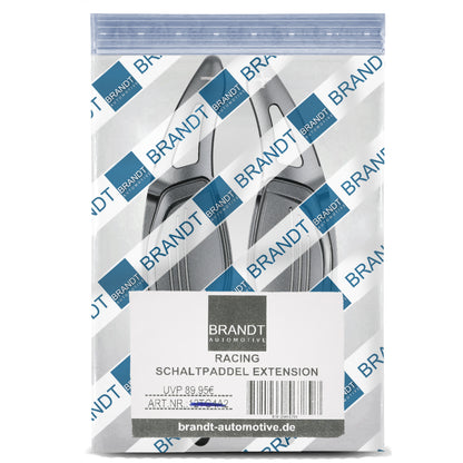 BRANDT Lenkrad Schaltwippen SET ALU GRAU kompatibel mit AUDI RS3 8VA RS4 B9 RS5 F5 R8 4S RSQ3 F3 RSQ8 4M TTRS FV DSG Schaltpaddel