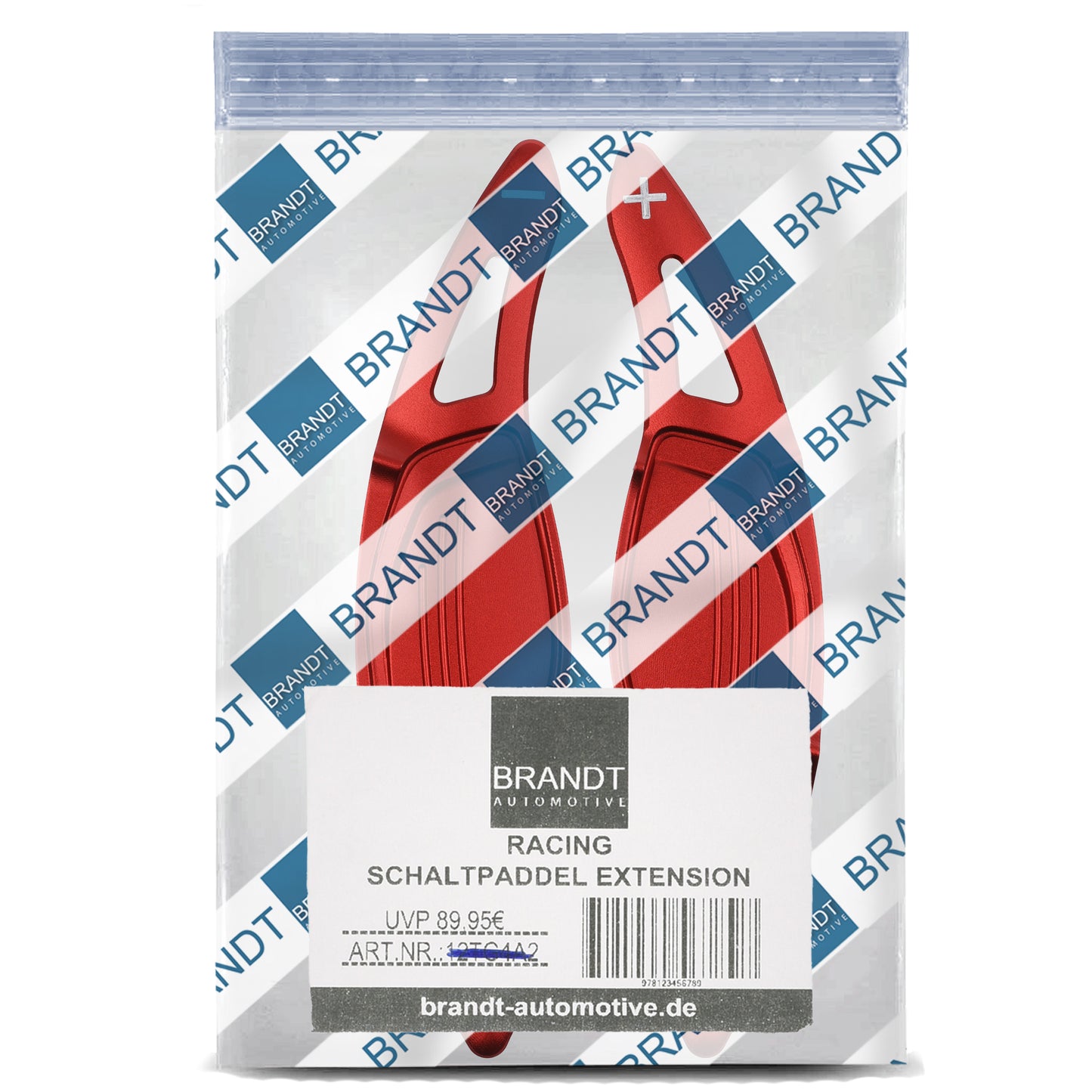 BRANDT Lenkrad Schaltwippen SET ALU ROT kompatibel mit AUDI RS3 8VA RS4 B9 RS5 F5 R8 4S RSQ3 F3 RSQ8 4M TTRS FV DSG Schaltpaddel