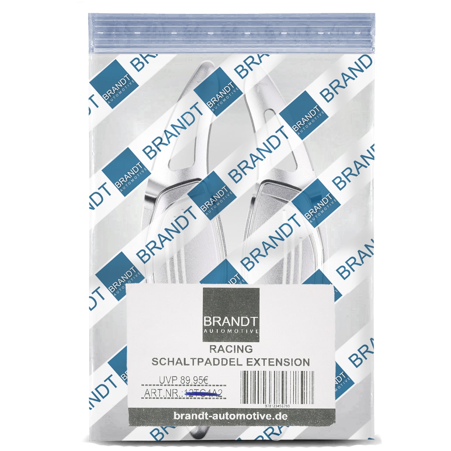 BRANDT Lenkrad Schaltwippen SET ALU SILBER kompatibel mit AUDI RS3 8VA RS4 B9 RS5 F5 R8 4S RSQ3 F3 RSQ8 4M TTRS FV DSG Schaltpaddel