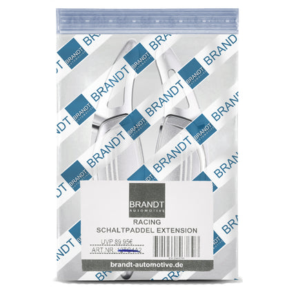 BRANDT Lenkrad Schaltwippen SET ALU SILBER kompatibel mit AUDI RS3 8VA RS4 B9 RS5 F5 R8 4S RSQ3 F3 RSQ8 4M TTRS FV DSG Schaltpaddel