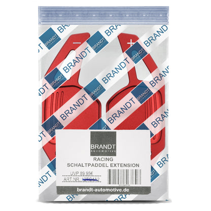 BRANDT Schaltwippen ROT kompatibel mit AUDI A1 8X A3 S3 8V A4 B8 S4 RS4 A5 8T S5 8F RS5 A6 C7 S6 RS6 A7 S7 RS7 A8 D4 S8 Q3 8U Q5 8R SQ5 Q7 4L