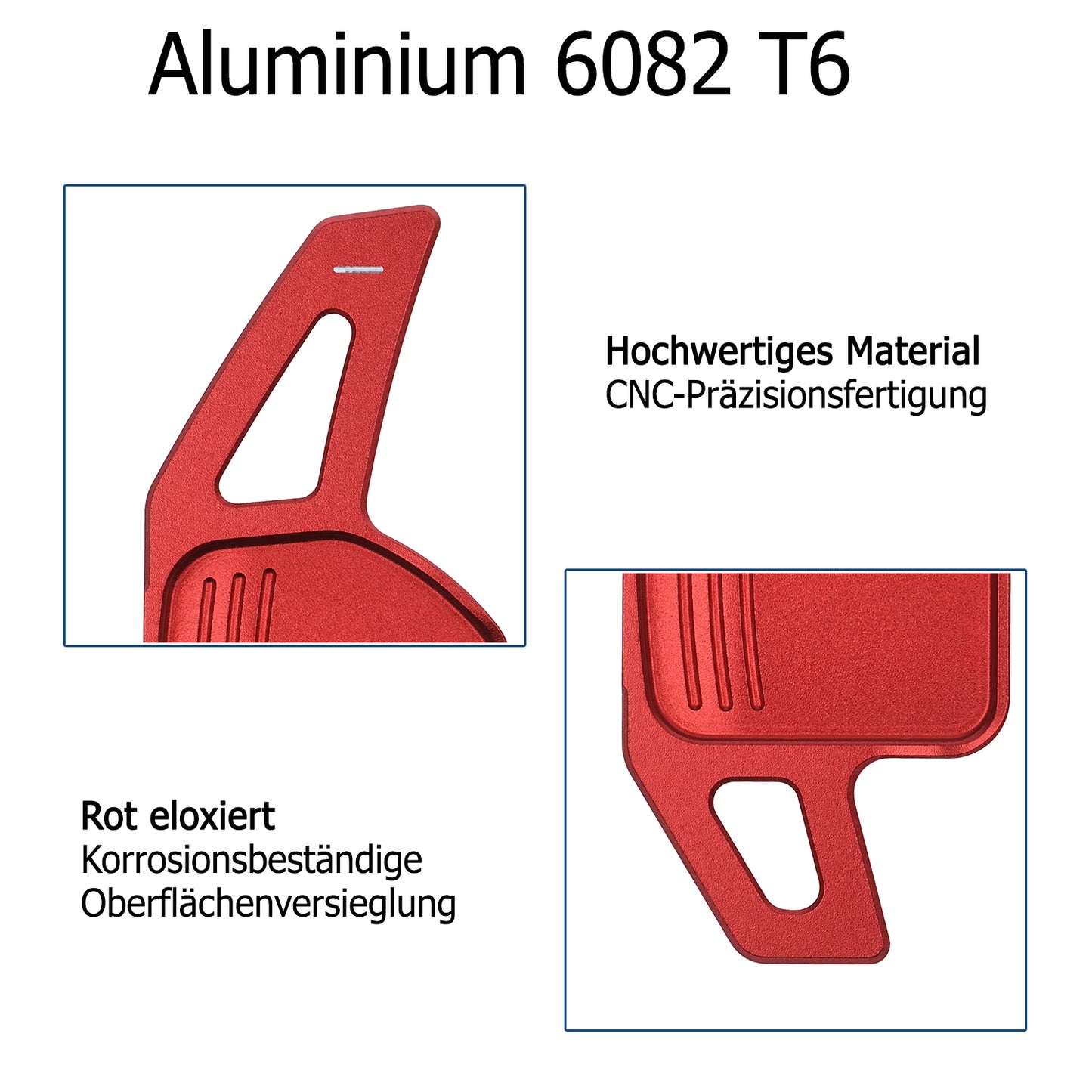 BRANDT Schaltwippen ROT kompatibel mit AUDI A1 8X A3 S3 8V A4 B8 S4 RS4 A5 8T S5 8F RS5 A6 C7 S6 RS6 A7 S7 RS7 A8 D4 S8 Q3 8U Q5 8R SQ5 Q7 4L