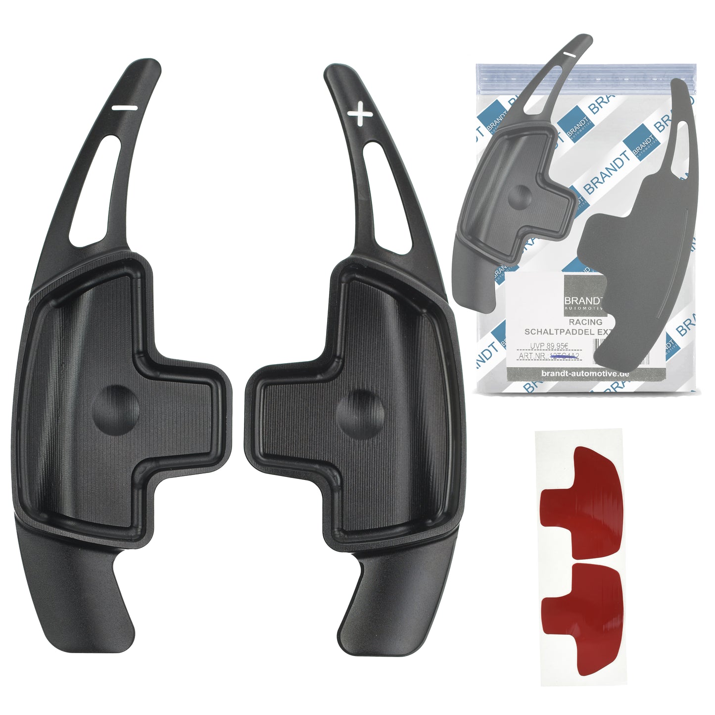 BRANDT Schaltwippen ALU SCHWARZ kompatibel mit MERCEDES BENZ W176 12-18 W203 S203 W204 S204 C204 CL203 W212 S212 W164 A207 C207 W251 X204 R230