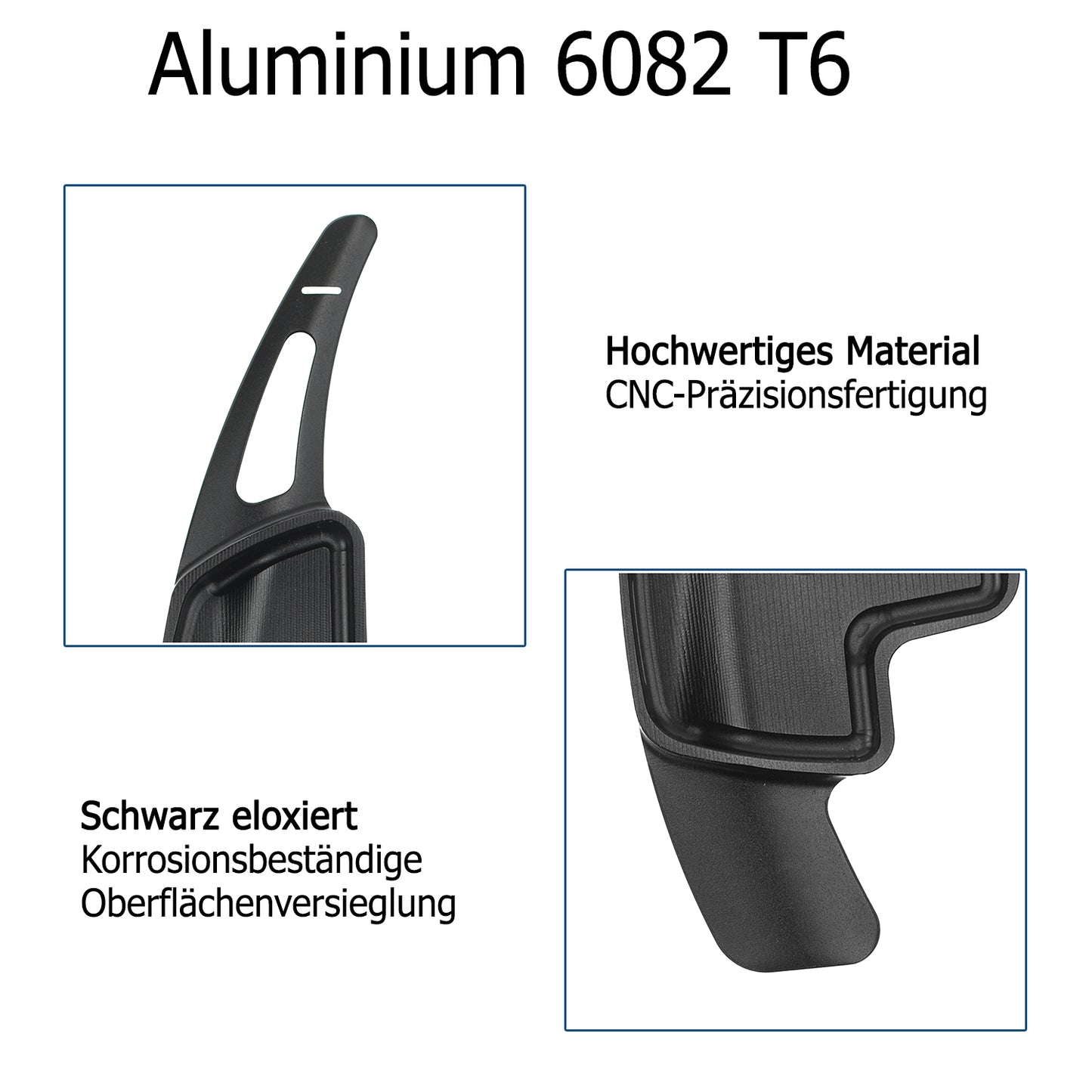 BRANDT Schaltwippen ALU SCHWARZ kompatibel mit MERCEDES BENZ W176 12-18 W203 S203 W204 S204 C204 CL203 W212 S212 W164 A207 C207 W251 X204 R230