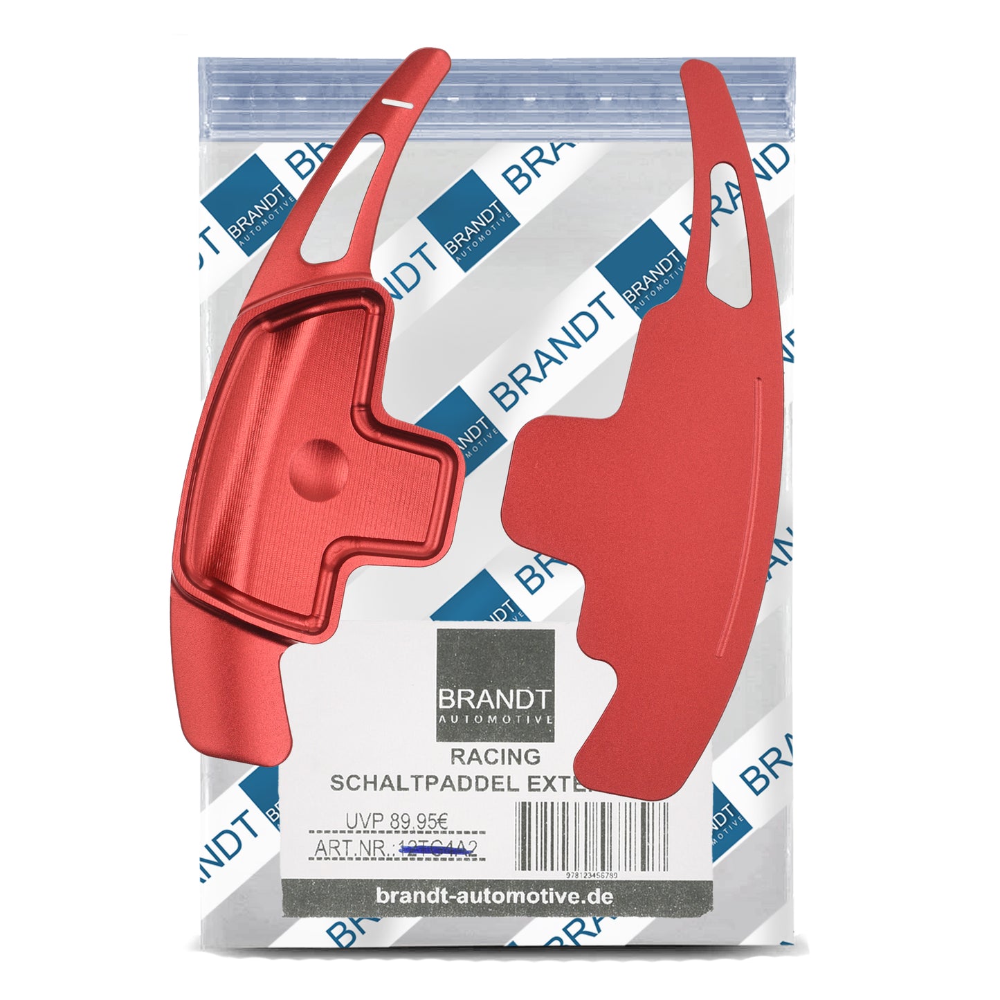 BRANDT Schaltwippen ALU ROT kompatibel mit MERCEDES BENZ W176 12-18 W203 S203 W204 S204 C204 CL203 W212 S212 W164 A207 C207 W251 X204 R230 ML CLC GLK