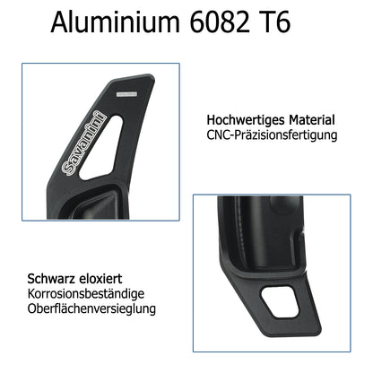 BRANDT Schaltwippen ALU SCHWARZ kompatibel mit MERCEDES BENZ W176 W204 S204 C204 CL203 CLSLK R171 W221 GLK X204 E-Klasse C207 A207 S212 W212