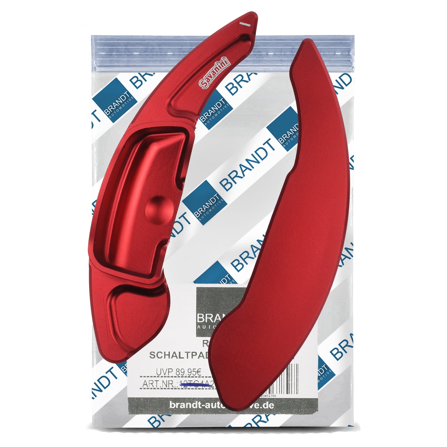 BRANDT Schaltwippen ALU ROT kompatibel mit MERCEDES BENZ E-Klasse S212 W212 A207 C207 SL R230 SLK R171 W221 A-Klasse W176 W204 C204 S204 CL203 CLC