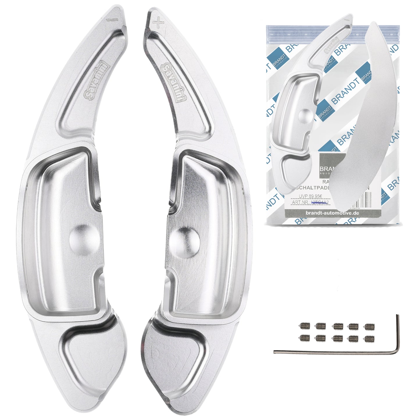 BRANDT Schaltwippen ALU kompatibel mit MERCEDES BENZ E-Klasse S212 W212 A207 C207 SL R230 SLK R171 S-Klasse W221 W176 W204 C204 S204 CL203 CLC