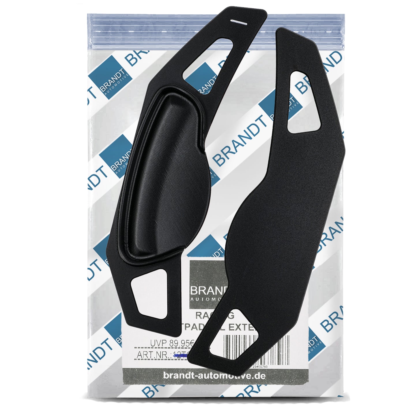 BRANDT Schaltwippen AUFSATZ Verlängerung ALU SCHWARZ kompatibel mit SMART Fortwo Coupe Cabriolet 451 2007-2015 Schaltpaddel Aufsatz Wippenschalter