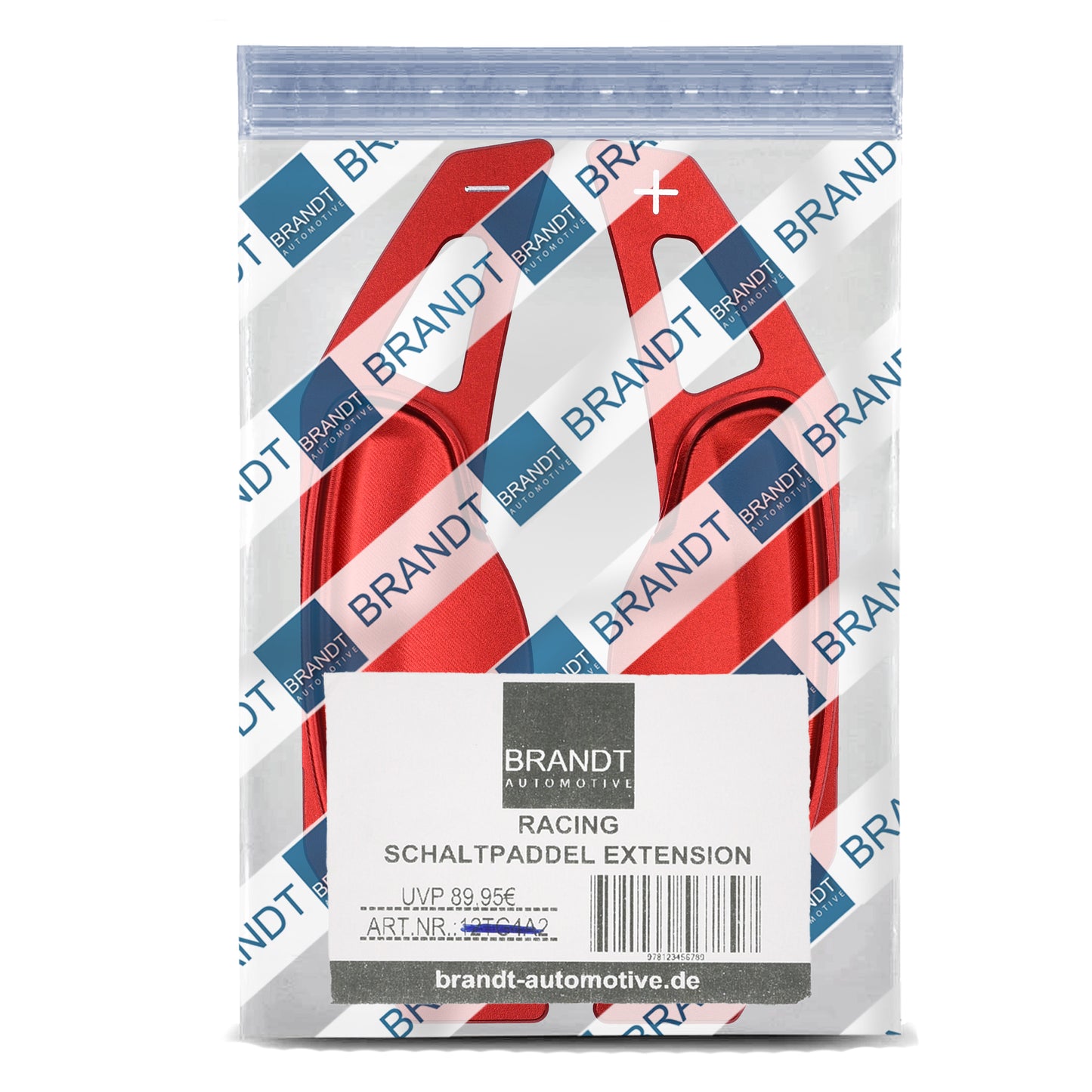 BRANDT Schaltwippen AUFSATZ Verlängerung ALU ROT kompatibel mit SMART Fortwo Coupe Cabriolet 451 2007-2015 Schaltpaddel Paddel Aufsatz Wippenschalter