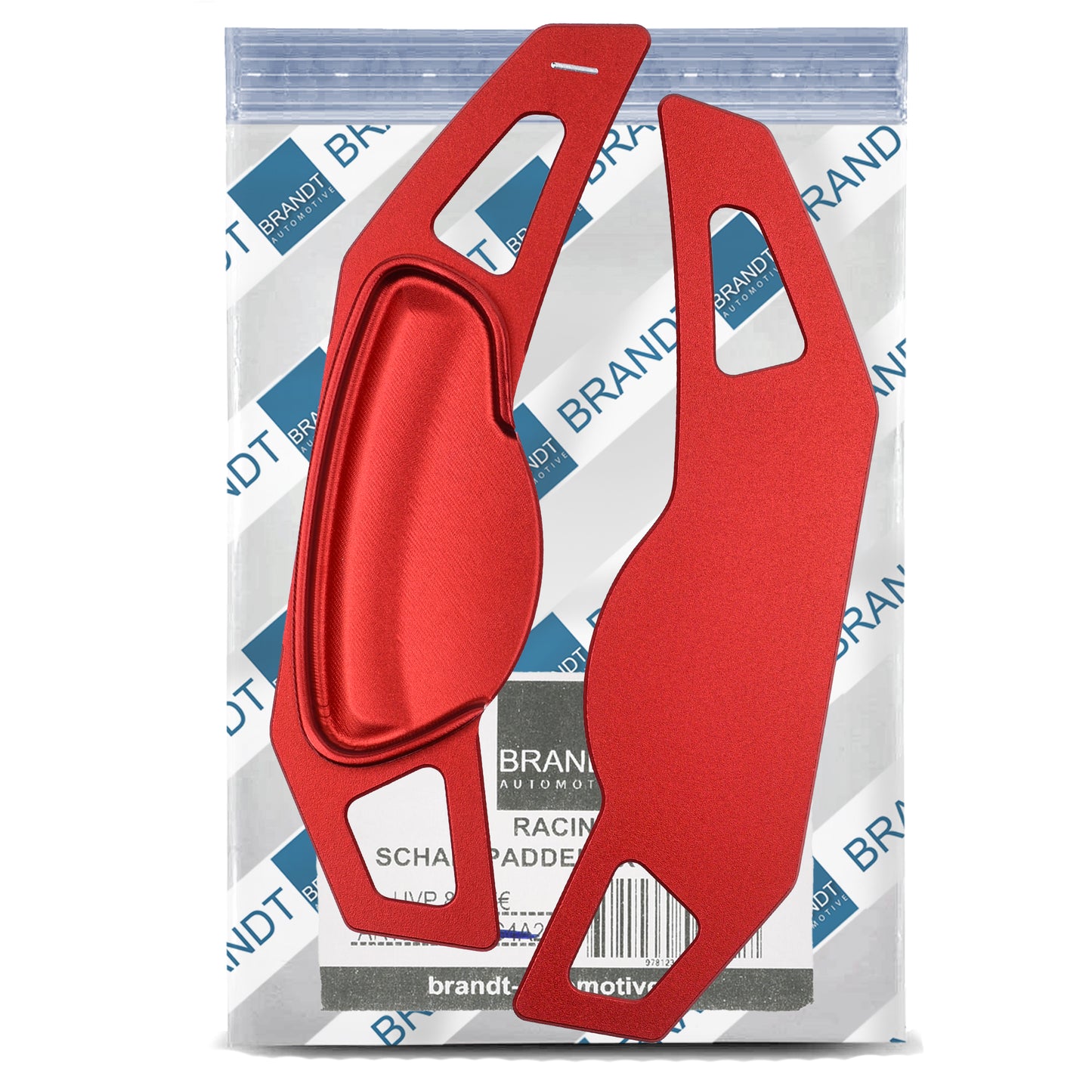 BRANDT Schaltwippen AUFSATZ Verlängerung ALU ROT kompatibel mit SMART Fortwo Coupe Cabriolet 451 2007-2015 Schaltpaddel Paddel Aufsatz Wippenschalter
