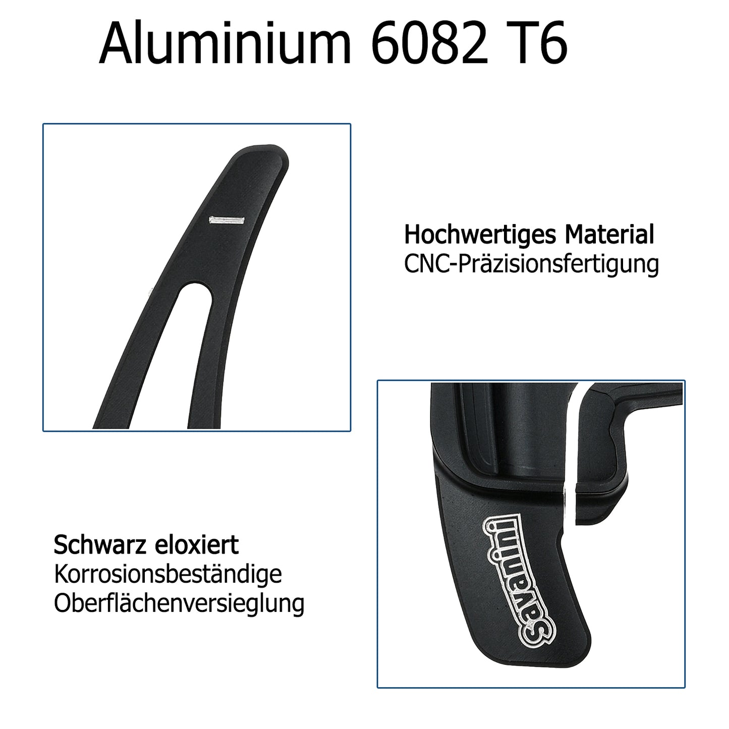 BRANDT Schaltwippen ALU Schwarz kompatibel mit MERCEDES R171 SLK W221 GL X164 SL R230 GLK X204 E-Klasse A207 C207 ML W164 W212 CLC W204 W176 CL203