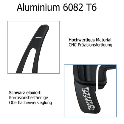 BRANDT Schaltwippen ALU Schwarz kompatibel mit MERCEDES R171 SLK W221 GL X164 SL R230 GLK X204 E-Klasse A207 C207 ML W164 W212 CLC W204 W176 CL203