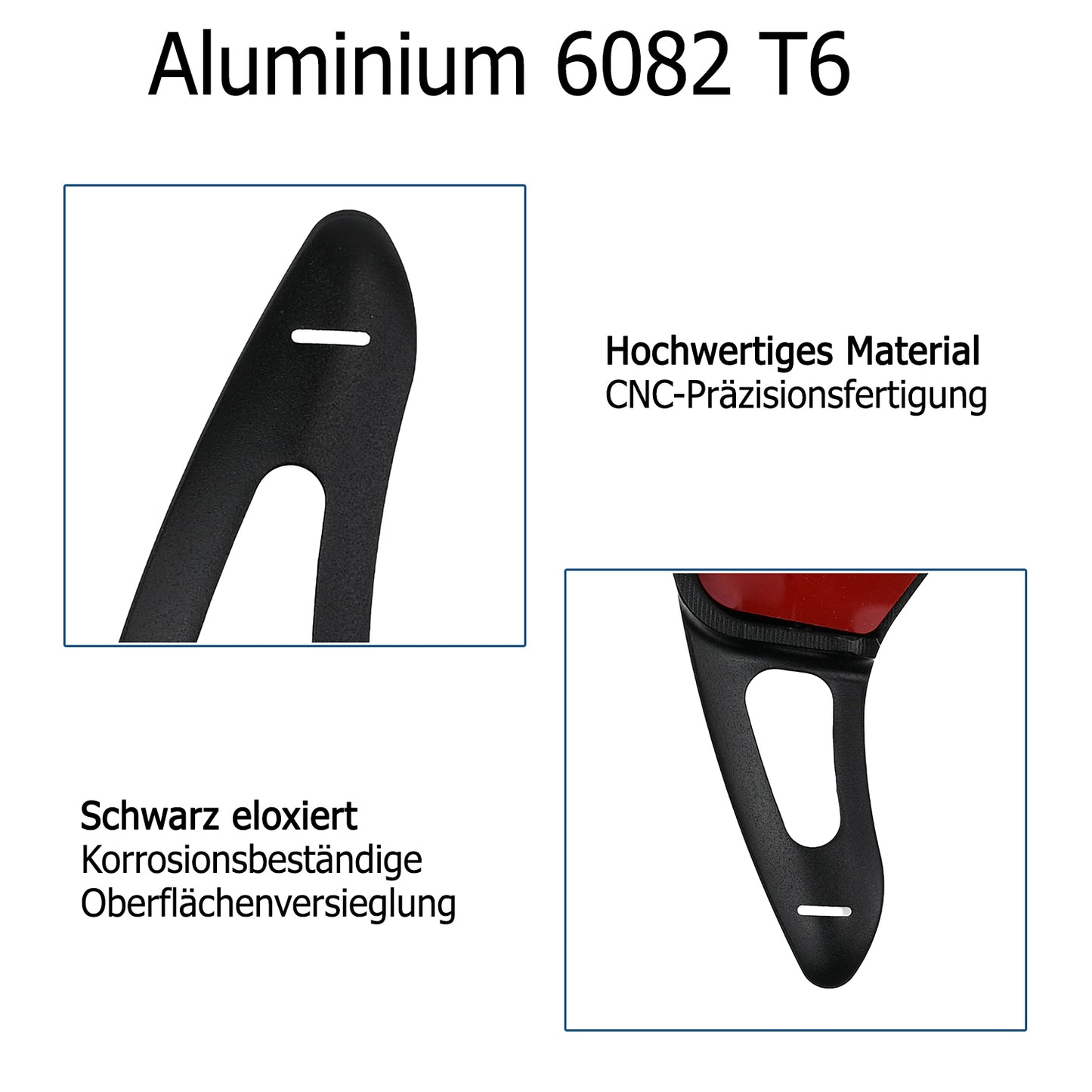 BRANDT Schaltwippen ALU Schwarz kompatibel mit BMW F40 G20 G21 G80 G81 G28 G22 G23 G82 G26 G30 F90 G31 G38 G14 F91 G15 F92 G16 F93 G01 Toyota Supra 5